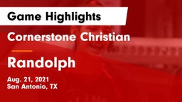 Cornerstone Christian  vs Randolph  Game Highlights - Aug. 21, 2021