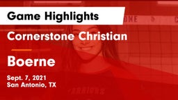 Cornerstone Christian  vs Boerne  Game Highlights - Sept. 7, 2021