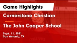 Cornerstone Christian  vs The John Cooper School Game Highlights - Sept. 11, 2021