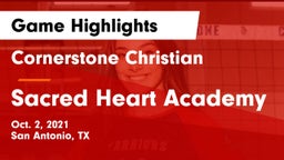 Cornerstone Christian  vs Sacred Heart Academy Game Highlights - Oct. 2, 2021