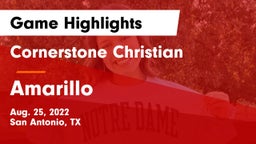 Cornerstone Christian  vs Amarillo  Game Highlights - Aug. 25, 2022