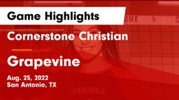 Cornerstone Christian  vs Grapevine  Game Highlights - Aug. 25, 2022
