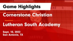 Cornerstone Christian  vs Lutheran South Academy Game Highlights - Sept. 10, 2022