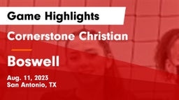 Cornerstone Christian  vs Boswell   Game Highlights - Aug. 11, 2023