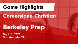 Cornerstone Christian  vs Berkeley Prep  Game Highlights - Sept. 1, 2023