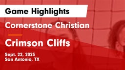 Cornerstone Christian  vs Crimson Cliffs  Game Highlights - Sept. 22, 2023