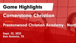 Cornerstone Christian  vs Prestonwood Christian Academy - North  Game Highlights - Sept. 23, 2023