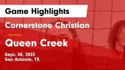 Cornerstone Christian  vs Queen Creek  Game Highlights - Sept. 30, 2023