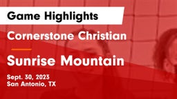 Cornerstone Christian  vs Sunrise Mountain  Game Highlights - Sept. 30, 2023