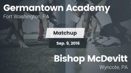 Matchup: Germantown Academy vs. Bishop McDevitt  2016