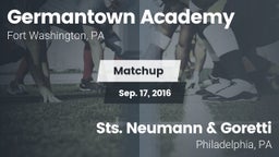 Matchup: Germantown Academy vs. Sts. Neumann & Goretti  2016