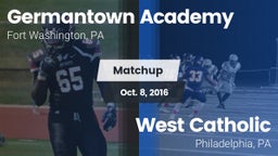 Matchup: Germantown Academy vs. West Catholic  2016
