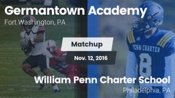 Matchup: Germantown Academy vs. William Penn Charter School 2016