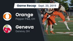 Recap: Orange  vs. Geneva  2019