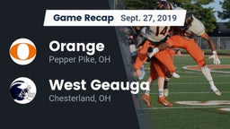 Recap: Orange  vs. West Geauga  2019