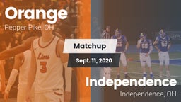 Matchup: Orange  vs. Independence  2020