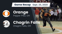 Recap: Orange  vs. Chagrin Falls  2020
