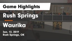 Rush Springs  vs Waurika  Game Highlights - Jan. 12, 2019