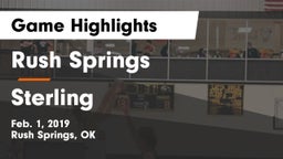Rush Springs  vs Sterling  Game Highlights - Feb. 1, 2019