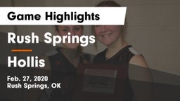 Rush Springs  vs Hollis  Game Highlights - Feb. 27, 2020