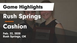 Rush Springs  vs Cashion  Game Highlights - Feb. 22, 2020