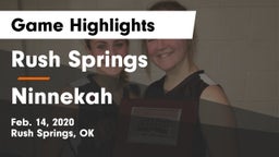 Rush Springs  vs Ninnekah  Game Highlights - Feb. 14, 2020