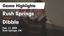 Rush Springs  vs Dibble Game Highlights - Feb. 11, 2020