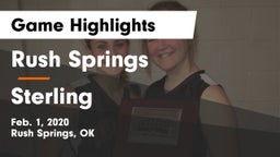 Rush Springs  vs Sterling  Game Highlights - Feb. 1, 2020