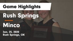 Rush Springs  vs Minco  Game Highlights - Jan. 25, 2020