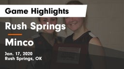 Rush Springs  vs Minco  Game Highlights - Jan. 17, 2020