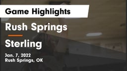 Rush Springs  vs Sterling  Game Highlights - Jan. 7, 2022