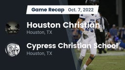 Recap: Houston Christian  vs. Cypress Christian School 2022