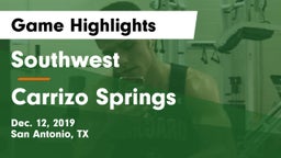 Southwest  vs Carrizo Springs Game Highlights - Dec. 12, 2019