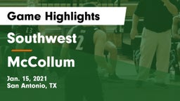 Southwest  vs McCollum  Game Highlights - Jan. 15, 2021