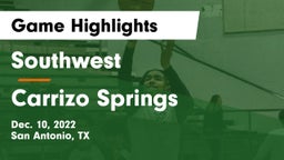 Southwest  vs Carrizo Springs Game Highlights - Dec. 10, 2022