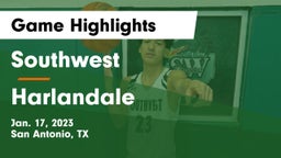 Southwest  vs Harlandale  Game Highlights - Jan. 17, 2023