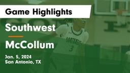 Southwest  vs McCollum  Game Highlights - Jan. 5, 2024