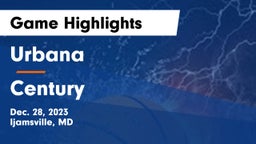 Urbana  vs Century  Game Highlights - Dec. 28, 2023