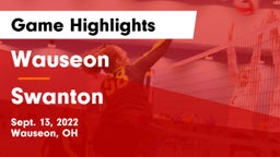 Wauseon  vs Swanton Game Highlights - Sept. 13, 2022