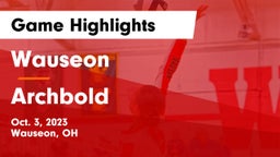 Wauseon  vs Archbold  Game Highlights - Oct. 3, 2023