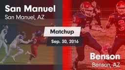 Matchup: San Manuel High Scho vs. Benson  2016