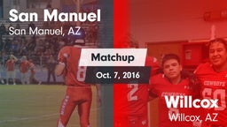 Matchup: San Manuel High Scho vs. Willcox  2016
