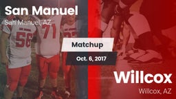 Matchup: San Manuel High Scho vs. Willcox  2017