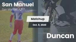 Matchup: San Manuel High Scho vs. Duncan 2020