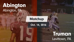Matchup: Abington  vs. Truman  2016