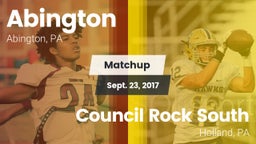 Matchup: Abington  vs. Council Rock South  2017