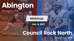 Matchup: Abington  vs. Council Rock North  2017
