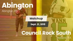 Matchup: Abington  vs. Council Rock South  2018