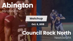 Matchup: Abington  vs. Council Rock North  2018