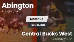 Matchup: Abington  vs. Central Bucks West  2018